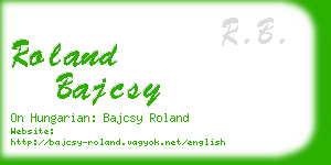 roland bajcsy business card